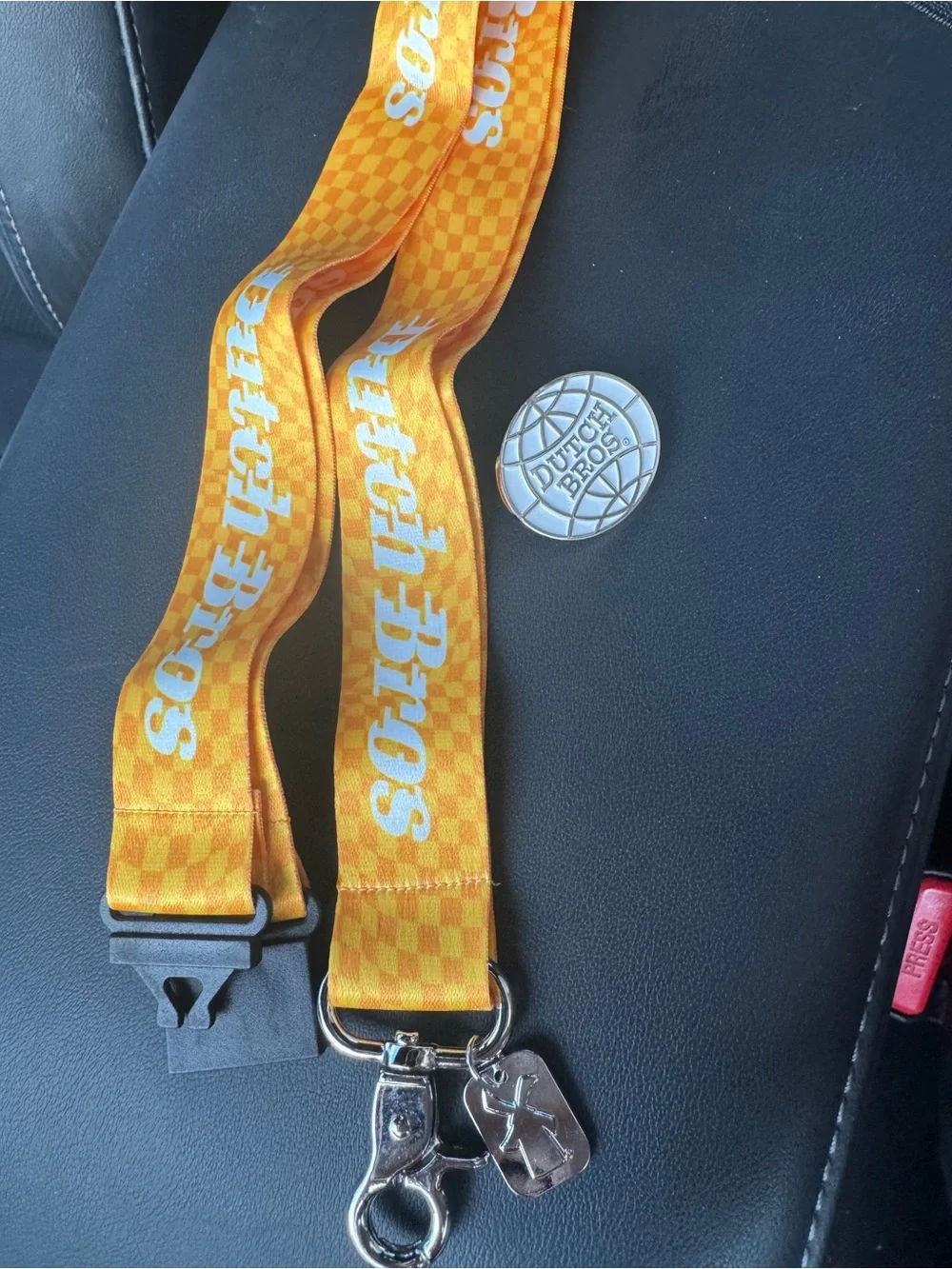 Dutch Bros Yellow Lightning Bolt Rebel Pin and Yellow Lanyard JUNE 25 2026
